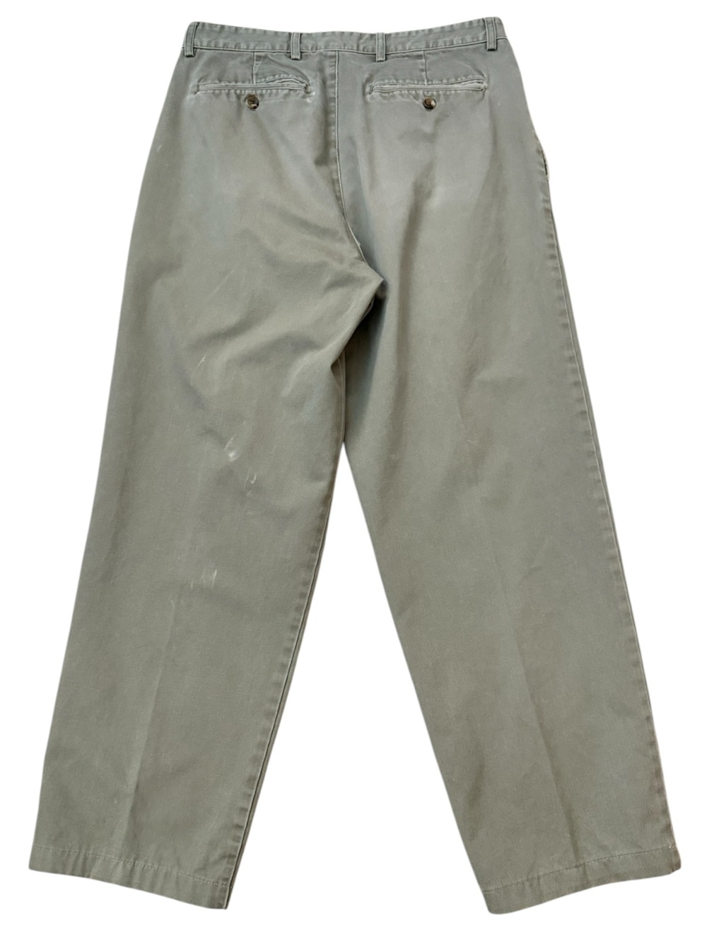 VTG Y2K Banana Republic Pleated Khaki Pants Olive Green 32x32 Fits 31x28.5 Fair - Picture 3 of 16